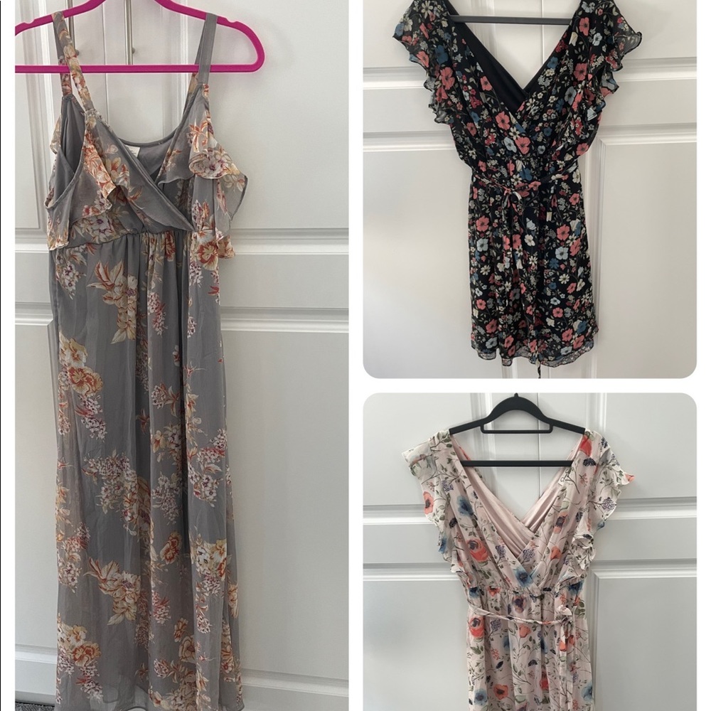 (3) Jessica Simpson maternity dresses Large pregnancy